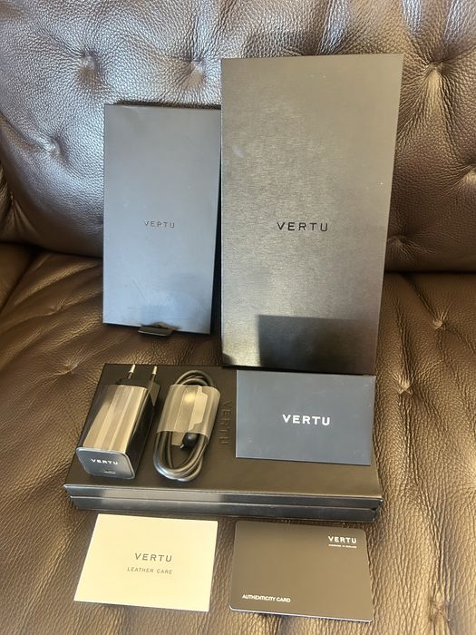 Чисто нов VERTU/ВЕРТУ-Ivertu calf leather gentleman blue