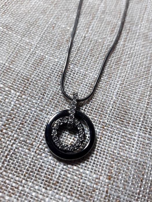 Сребърно колие с кристали Swarovski