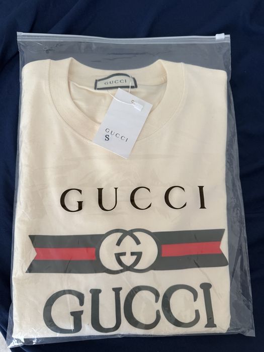 Tricou Gucci crem, mărimea S, nou cu etichetă