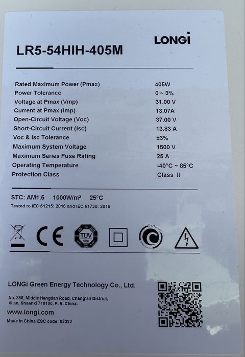 Слънчева батерея Longi Solar LR5-54HIH-405MH 405Вт ... Детальніше на сайті: alfa.solar