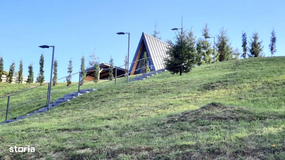 Teren 34,5 ari + cabana A-frame Colibita – ideal pentru resort, spa
