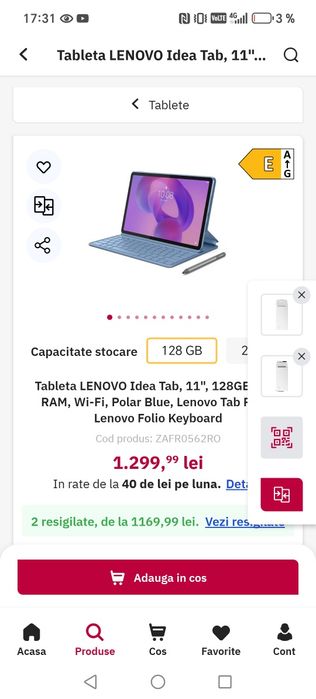 Lenovo Idea Tab TB356FU 128GB + Tastatură + Stylus | Nouă, Sigilată in cutie