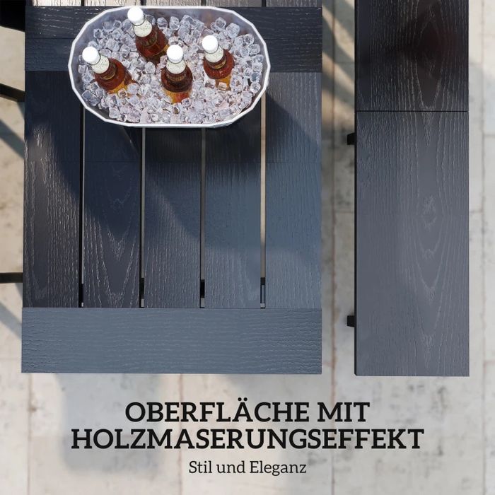 Outsunny маса с пейки комплект  за 6 души