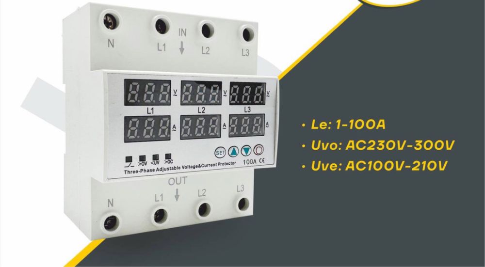 Реле напрежения 3 фаза 100 ампер 40$