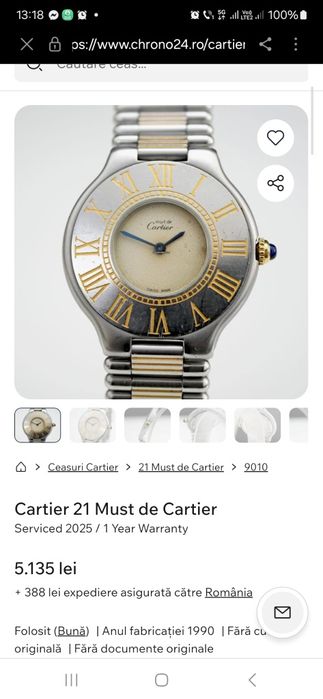Ceas de mana cartier