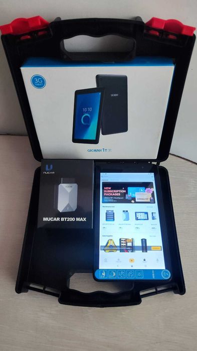 Promotie 699 lei ! Kit Interfata auto Diagnoză Mucar BT200 Max + Tableta Android, Cutie Transport, 15+ funcții de resetare cu licenta/update pe viata