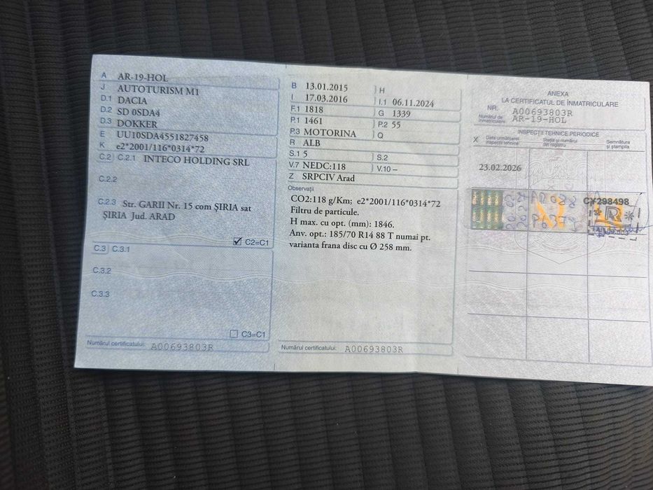 Vand Dacia Dokker 1.5 diesel, 2014
