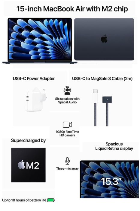 MacBook Air 15" M2 (8/512 GB) Midnight