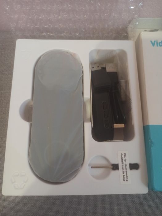 Безжичен интелигентен видео звънец,/ Video doorbell / управление чрез приложение Tuya, Full HD 1080P, черен