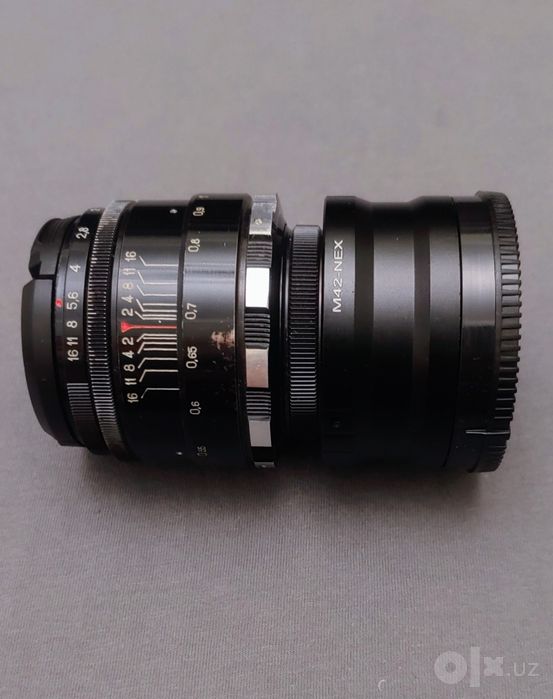 объектив Гелиос 44-2 (Зебра) + Sony e -M42 адаптер