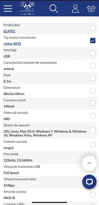 Cititor NFC TWN4 multitrch LEGIC 42 USB