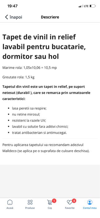 2 role tapet vinil vlies gri‑violet – 220 lei negociabil