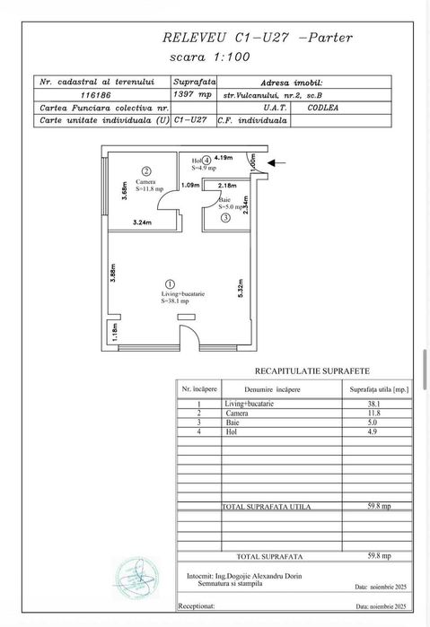 Apartament la parter cu curte privata Codlea
