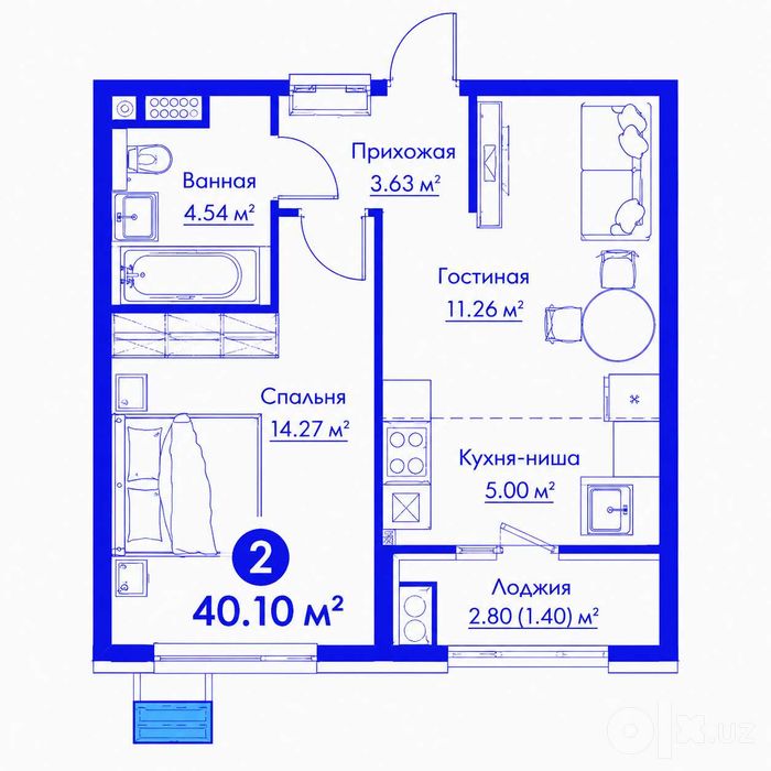 2х комнатная Новостройка, Мост ТАПОиЧ, Корзинка Авиатор(s)