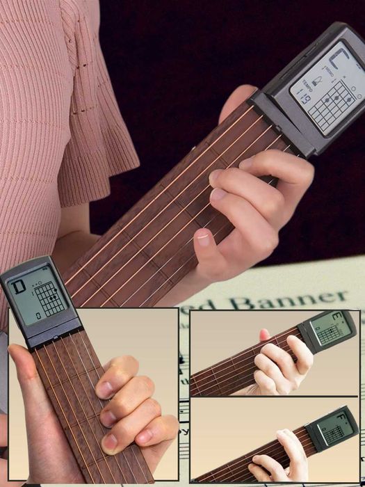 Тренажер для аккордов гитары с вращающимся дисплеем