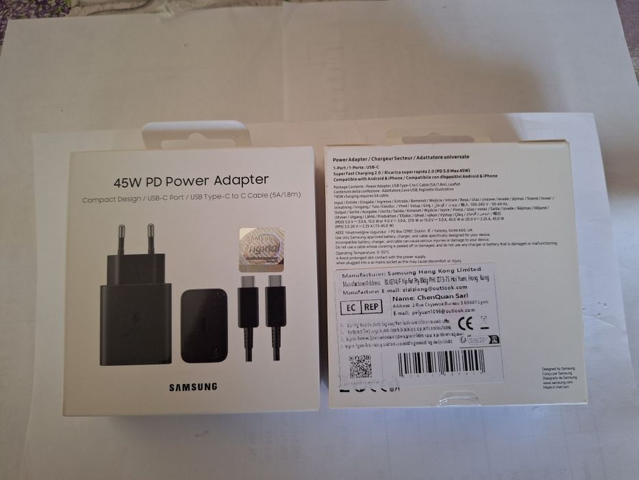 Оригинално бързо зарядно Samsung 45w.
