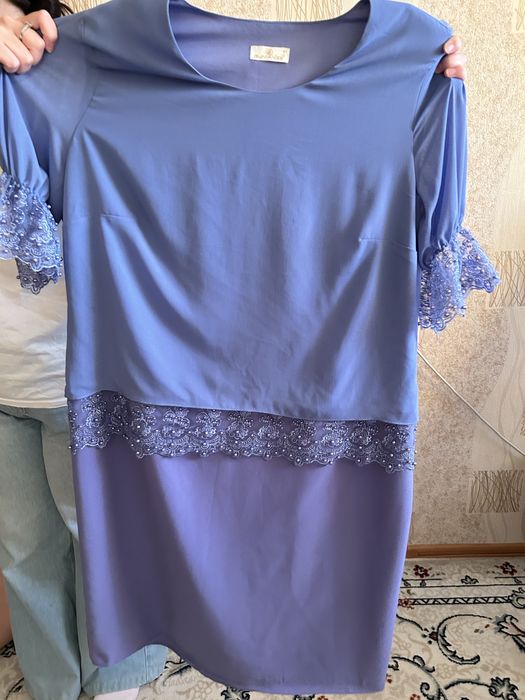 Платье синее б/у