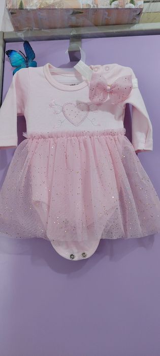 Страхотен Зимен гащеризон, 6 м., НОВИ беб.обувки No19