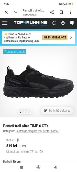 Adidas Altra Timp 6.gtx noi 44.5