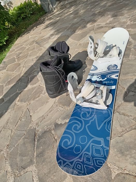 Placă snowboard Crazy Creek cu legături și boots