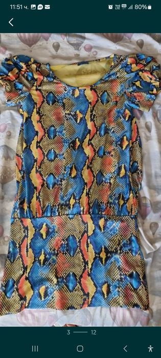Мax Danieli -змийска.Рокля на цветя.Рокля рязана дантела в бяло и оранж.Blumarine змийска.