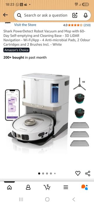 Shark PowerDetect NeverTouch Pro – 2-в-1 робот прахосмукачка с моп