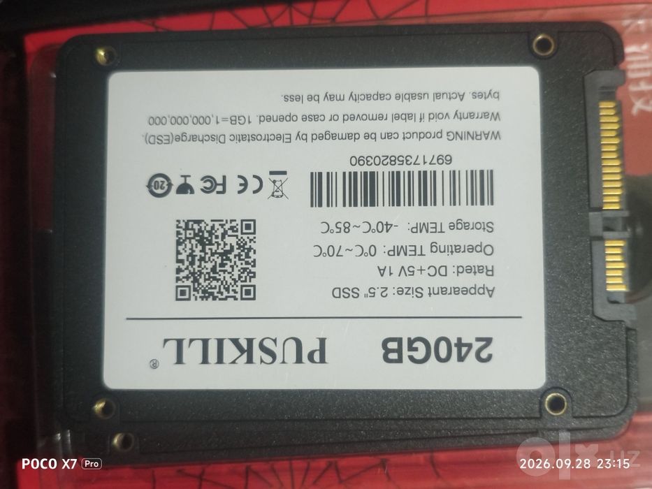 Ssd sata ozu prossessor