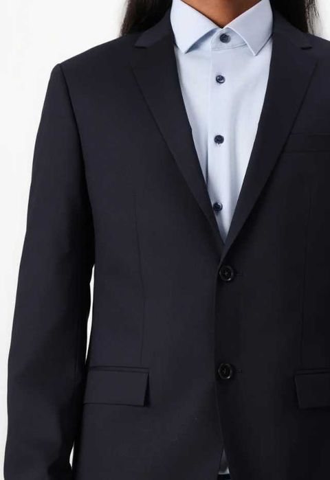 Sacou blazer 48 M slim premium Calvin Klein lana virgina navy