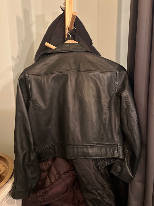 Jachetã scurtã piele naturalã moale Adidas Originals - mãsura S