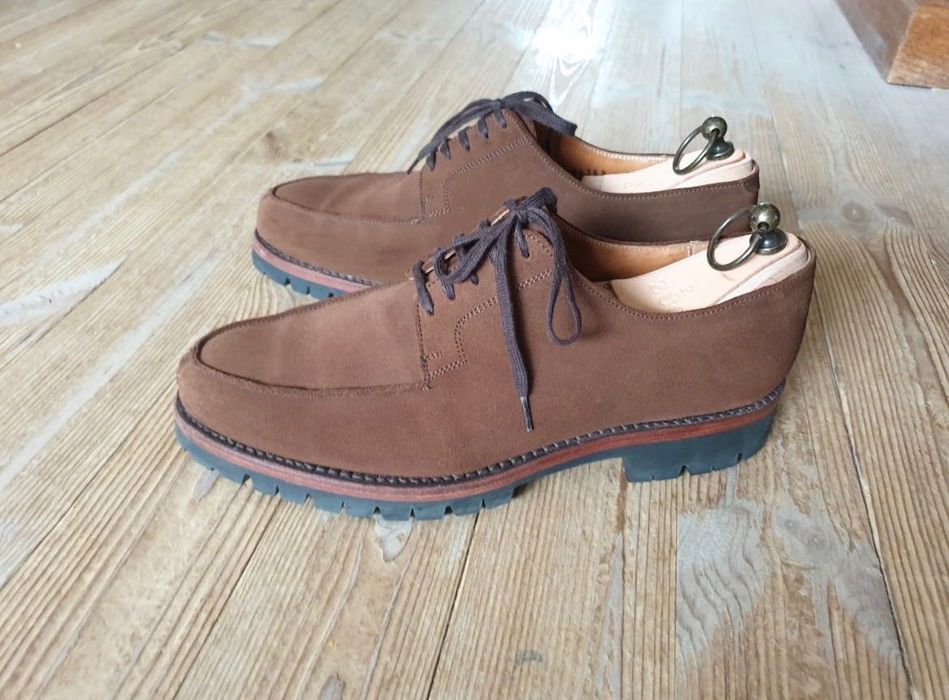 Pantofi derby Fabian Zug piele întoarsă, mărimea 42