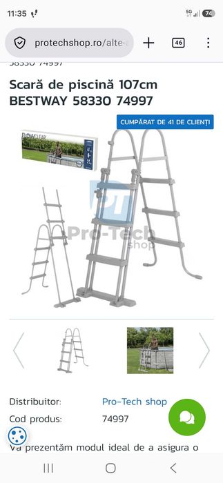scara piscina bestway cu trei trepte , minipiscina, saltwater system, copertina