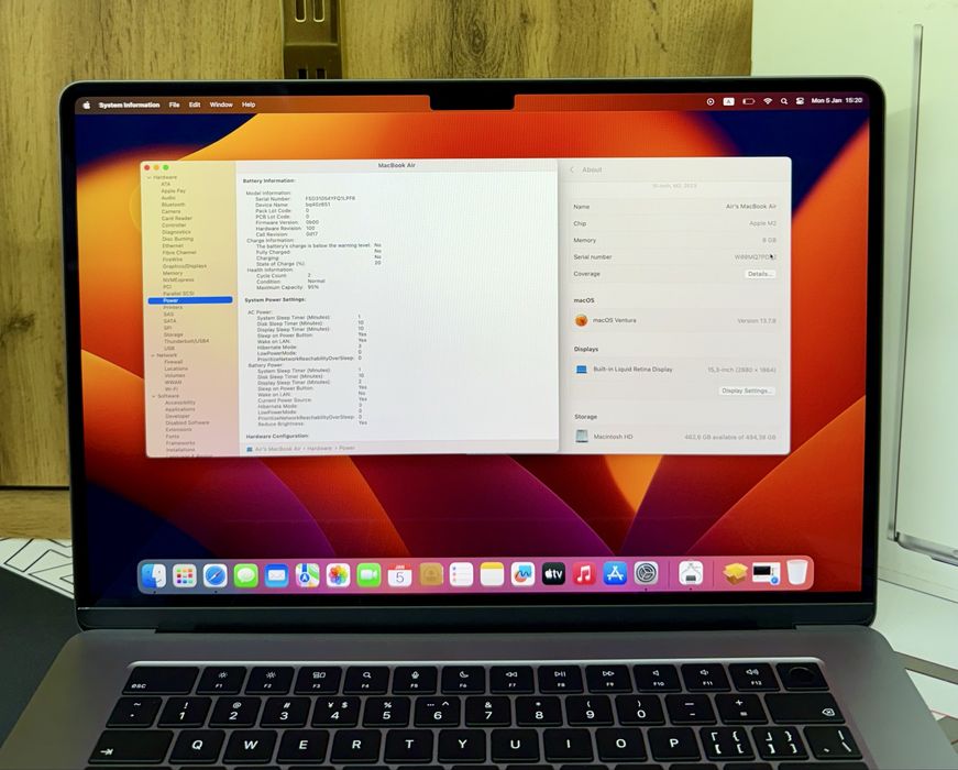Macbook Air M2 15inch 8/512GB 2 цикл почти новый