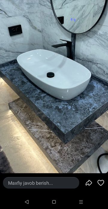 Санузел из искусственного камня