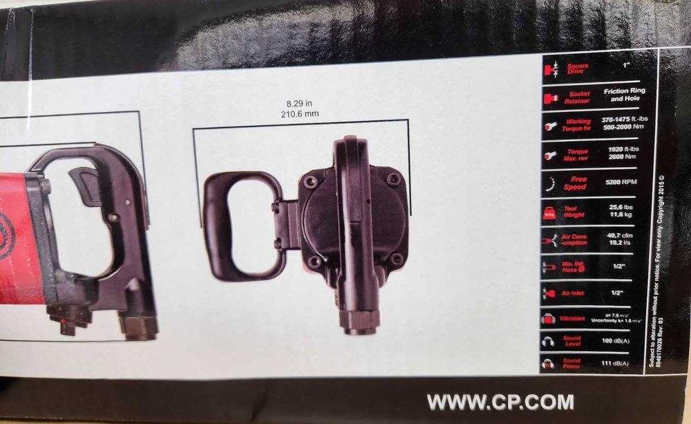 Чикаго пневматик CP 7782-6 1". Перфектният гайковерт за камиони Промо!