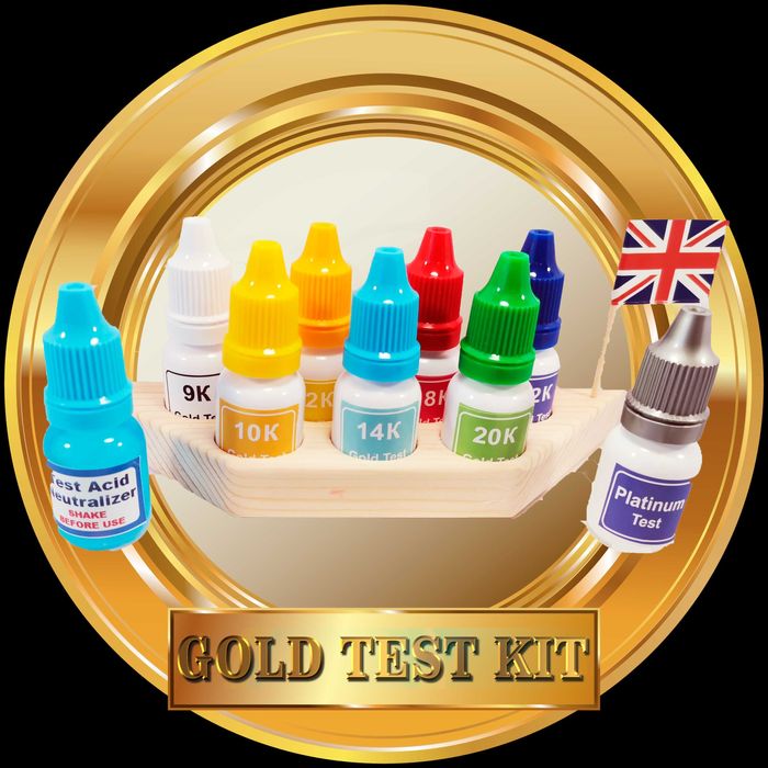 Тест на злато за карати, тест за сребро и платина, пълен комплект