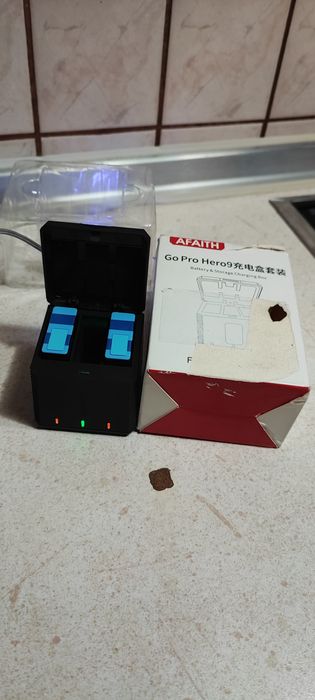 AFAITH 2 Батерии със зарядна станция с 3 слота Go Pro Hero 9/10/11/12