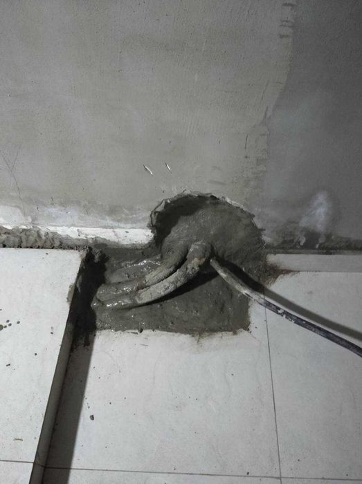 Гидроизоляция швов трещин мест ввода коммуникаций