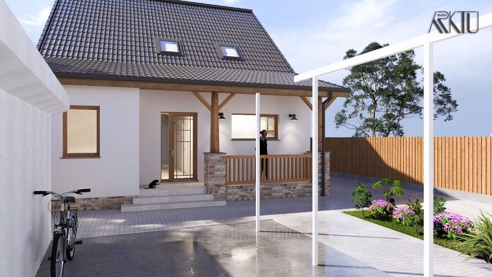 Vând proiect de casă cu mansardă, cu toate aprobările necesare