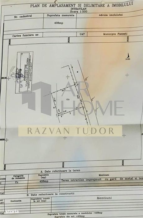 Teren intravilan 406m2 , Ploiesti , zona UPG