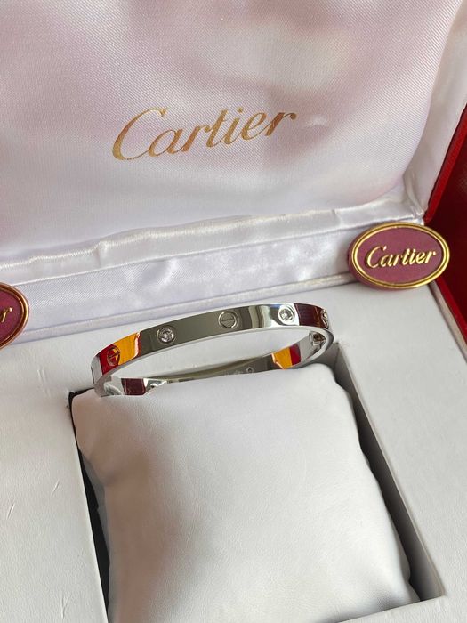 Brățară Cartier LOVE 16 aur alb 23K