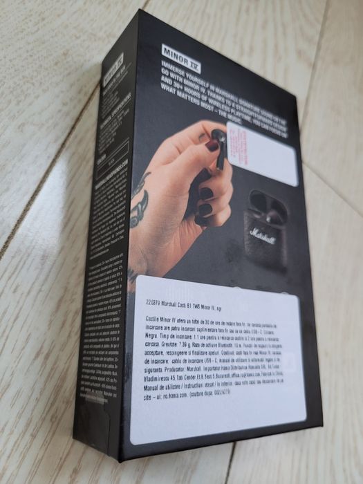 Casti In-Ear Marshall Minor IV, True Wireless, Bluetooth