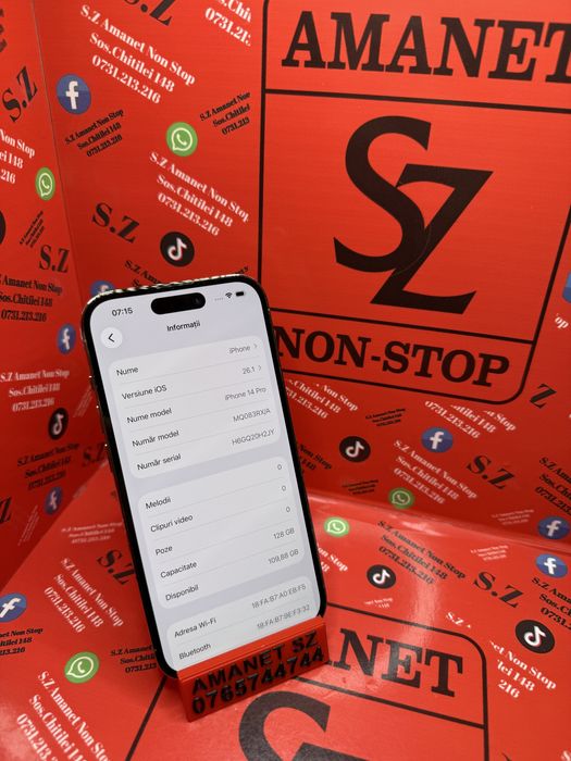 Iphone 14 Pro 85% Baterie Amanet SZ Non Stop