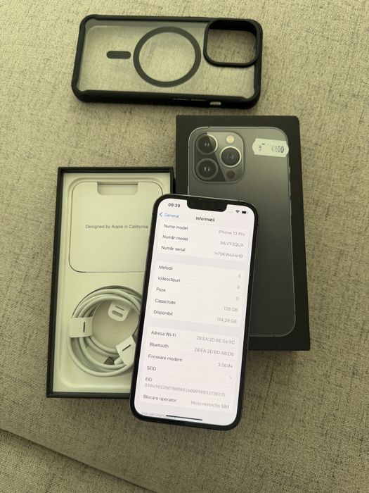 iphone 13 pro graphite 128gb impecabil, ca nou!