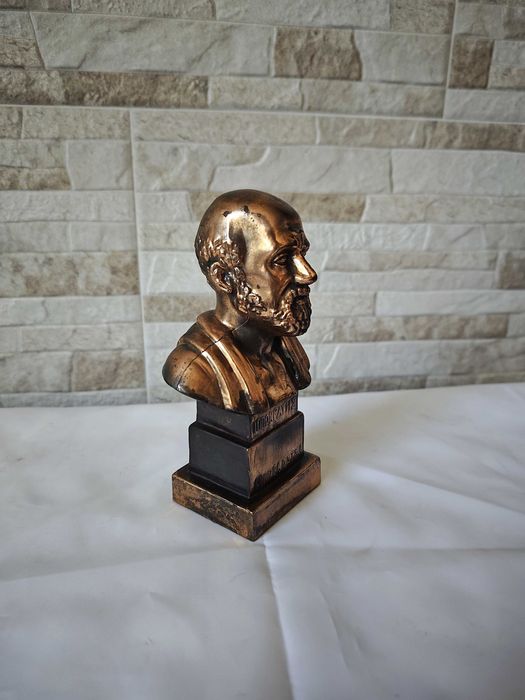 Бюст на Хипократ - метален - 16см - Made in Greece