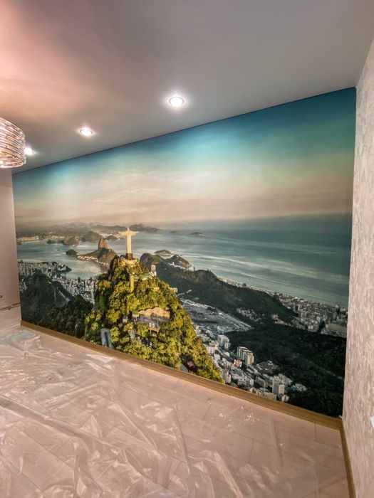 Поклейка обоев разных вид