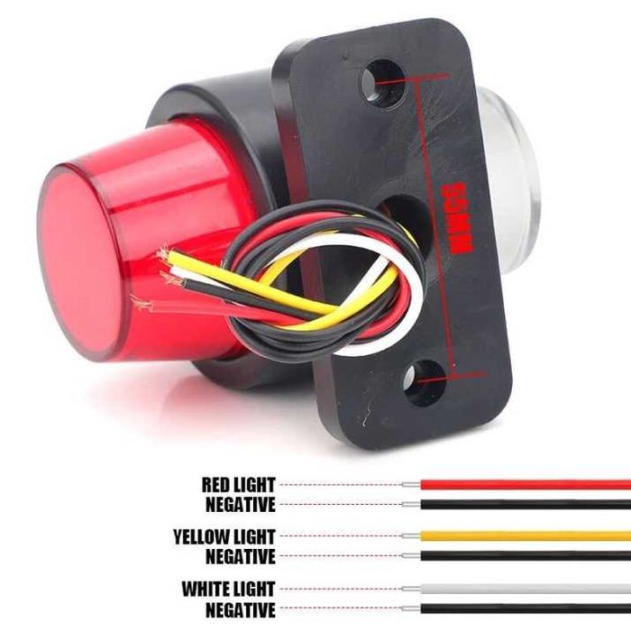 2 Броя LED странични габарити рогчета неон ефект 12-24V с три светлини