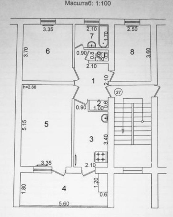Продаю квартиру Яшнабадский р-он Авиасозлар- Слонима 3-ком 3-этаж 4-эт