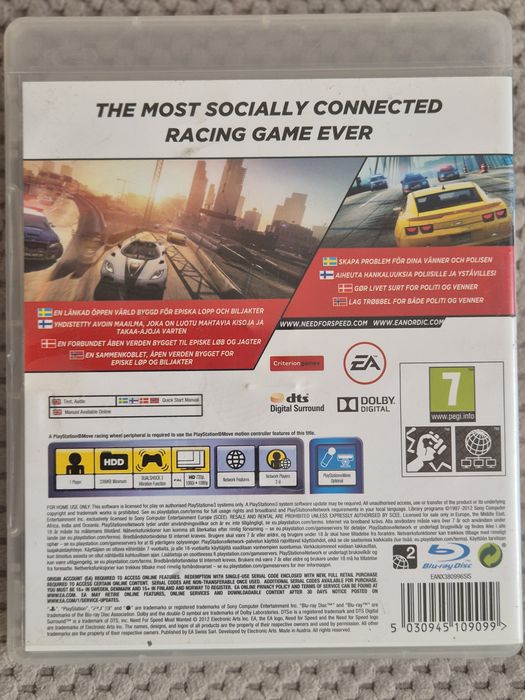 Joc original Need for Speed Most Wanted PlayStation 3 PS3 PS 3