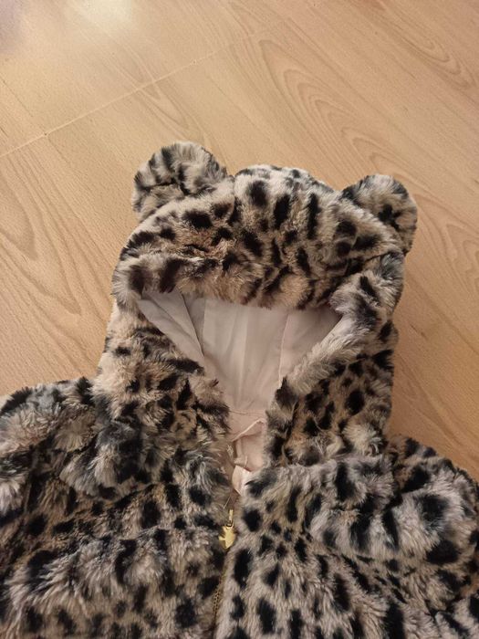 Топло детско палтенце с тигров принт