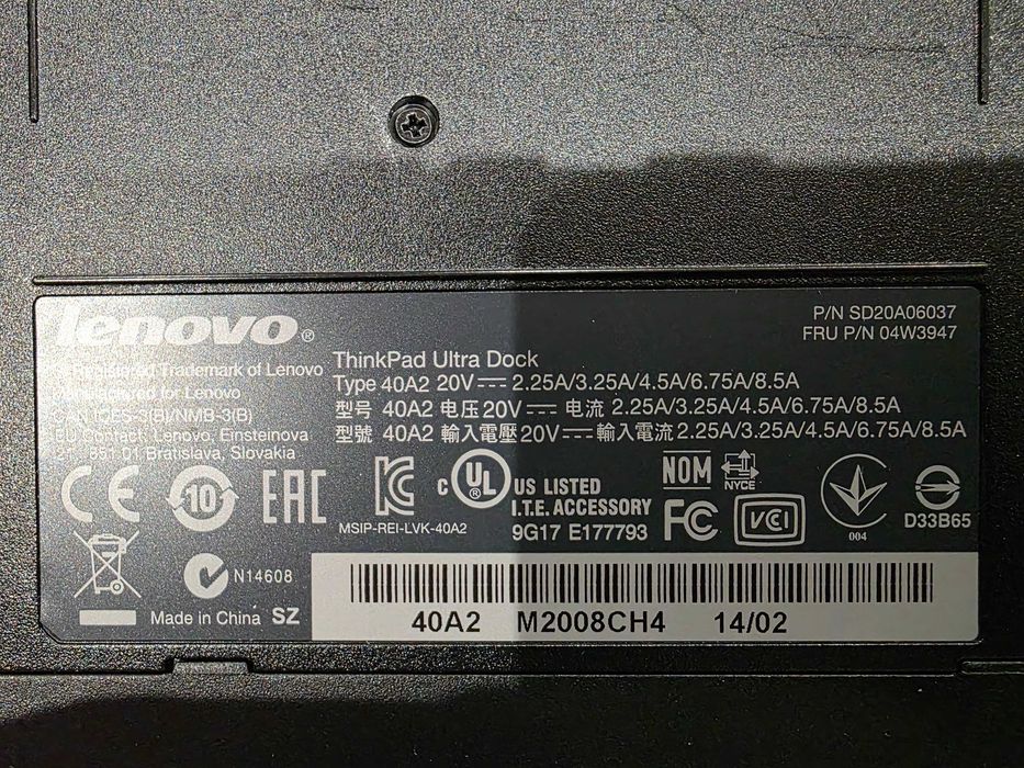 ThinkPad Ultra Dock (40A2) докинг станция